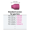 Ceramic Gas Nozzle for Gas Lens, SR9/20/24, in various sizes