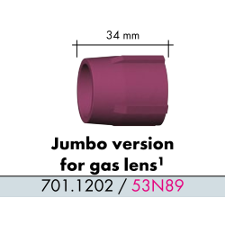 Jumbo kerámia-gázterelő Gázlencséhez, Binzel, Hengeres