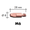 Contact tip M6 D8, Binzel, Available in Multiple Types and Sizes - Ívpont Győr