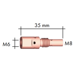Gasdüseträger, Binzel, MB25AK - Ívpont Győr