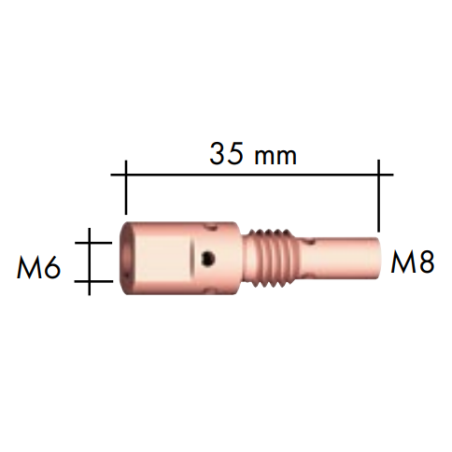 Contact tip holder, Binzel, MB25AK - Ívpont Győr