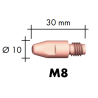 Contact tip M8 D10, Binzel, Available in Multiple Types and Sizes - Ívpont Győr