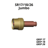 Jumbo Collet Body SR17/18/26, with gas lens, in multiple sizes