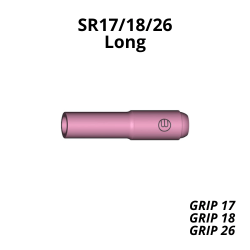 Ceramic Gas Nozzle SR17/18/26, Elongated, in multiple sizes