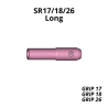Ceramic Gas Nozzle SR17/18/26, Elongated, in multiple sizes