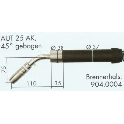 Schweißbrennerhals, 45° Gebogen, AUT 25 AK, Binzel  - Ívpont Győr