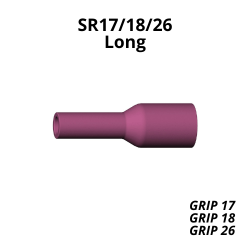 WIG Gasdüse SR17/18/26, lang, mit Gaslinse, in mehre Größen – Ívpont
