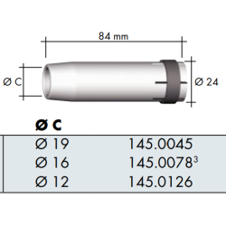 36KD Air-cooled Gas Nozzle, Multiple Sizes - Ívpont Győr