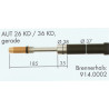 Welding Torch neck, Straight, AUT 36 KD, Binzel  - Ívpont Győr