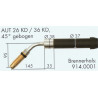Welding Torch neck, 45° bent, AUT 36 KD, Binzel  - Ívpont Győr