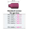 Ceramic Gas Nozzle for Gas Lens, SR9/20/24, in various sizes