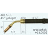 Welding Torch neck, 45° bent, AUT 501, watercooled, Binzel  - Ívpont Győr